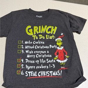 Dr. Seuss Grinch To-Do List Gray Tee